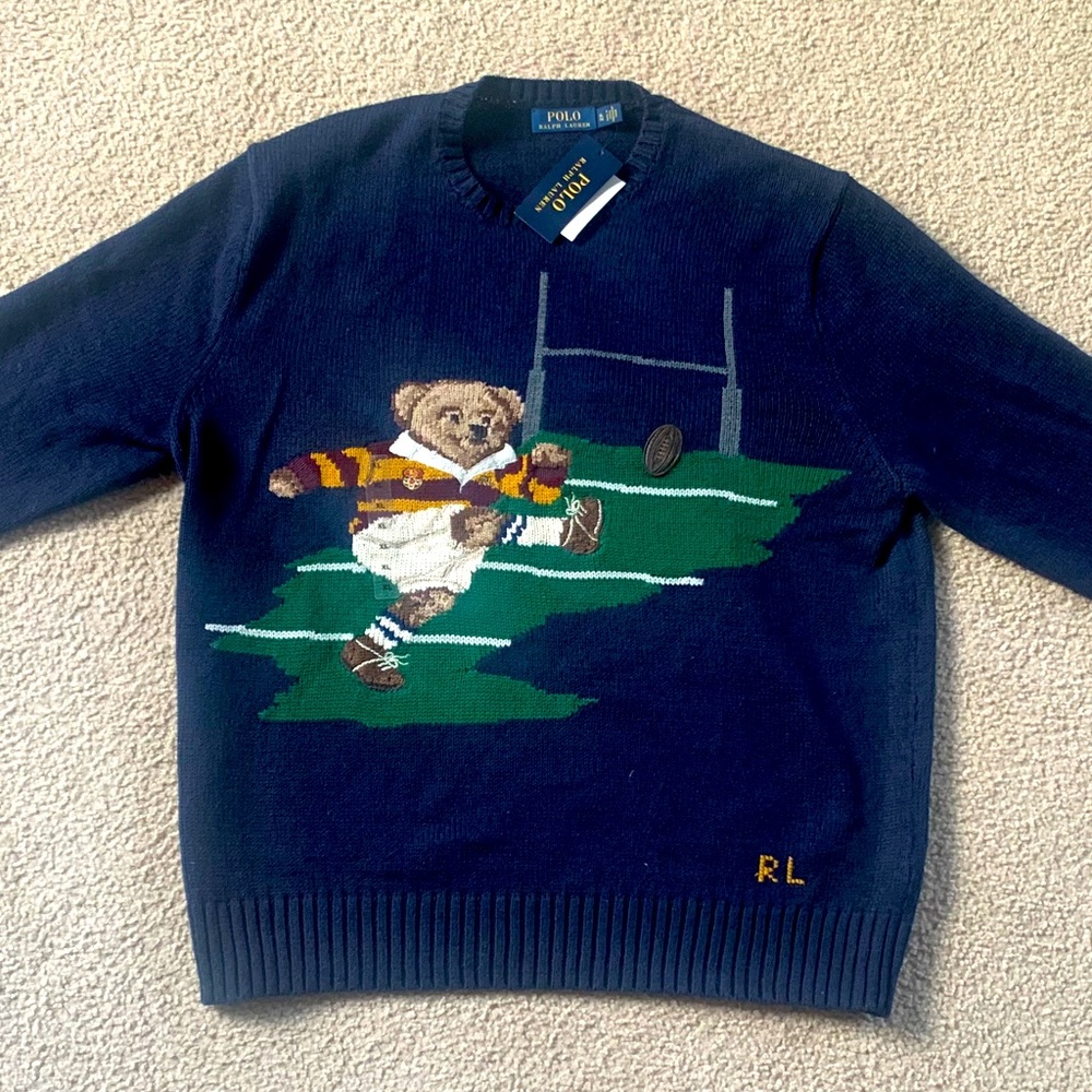 Rugby Polo Bear Knit Sweater - NWT